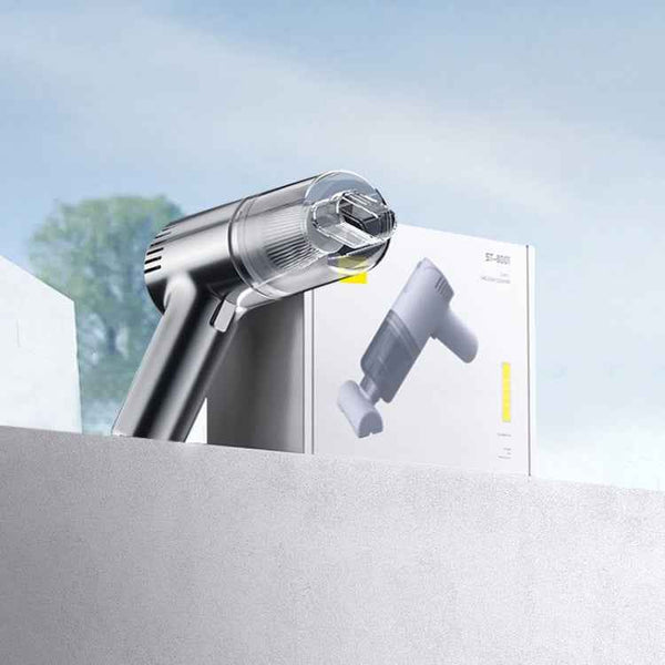 ST-8001EG 11.1V 6000mah White 50W Wireless Handheld Large Suction Car Vacuum Cleaner