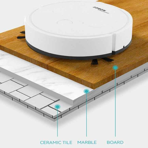 3 in 1 Mini Vacuum Cleaner Intelligent Sweeping Robot(White)