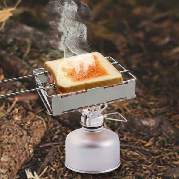 304 Stainless Steel Toaster Grill Toast Rack Foldable Sausage Rack Mini Stove