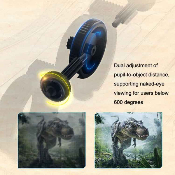 3D Virtual Reality Gaming Glasses Immersive VR Smart Glasses(Black)