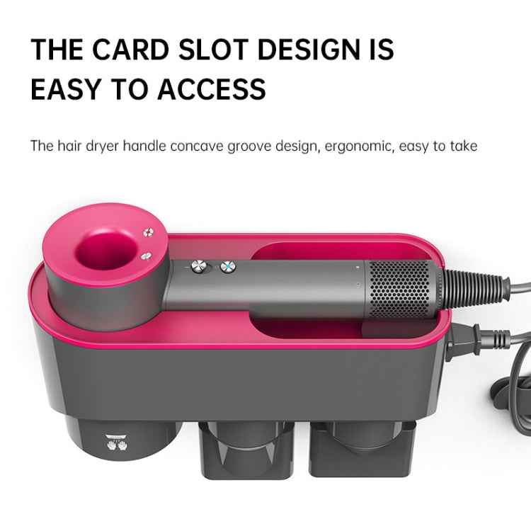 For Dyson Hair Dryer Bracket Storage Rack Wall Mounted Organizer Holders Ordinary Black Nickel