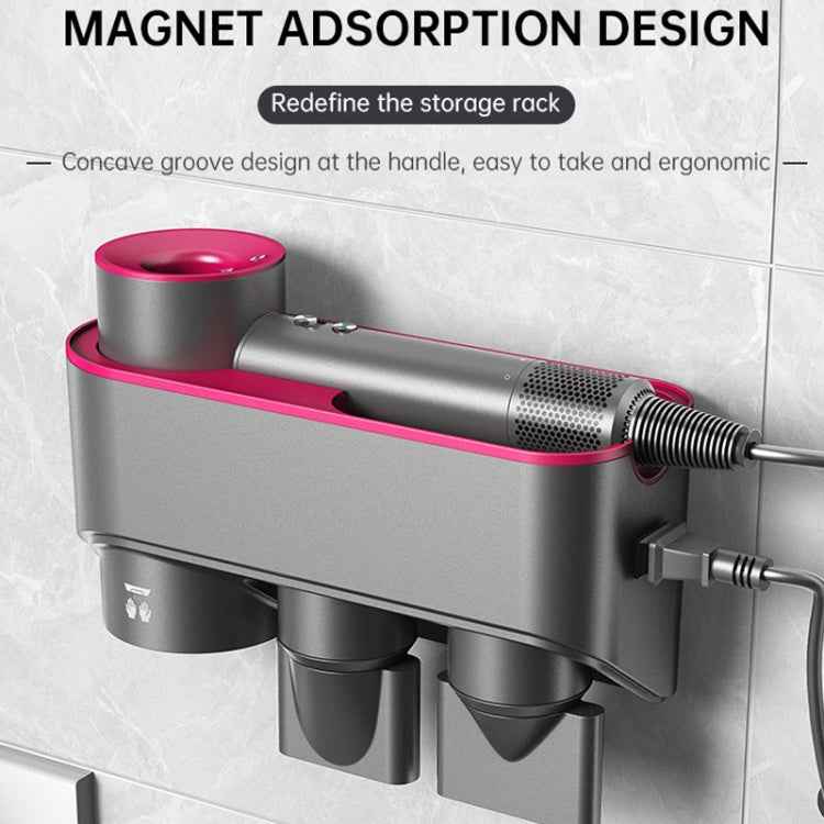 For Dyson Hair Dryer Bracket Storage Rack Wall Mounted Organizer Holders Ordinary Black Nickel