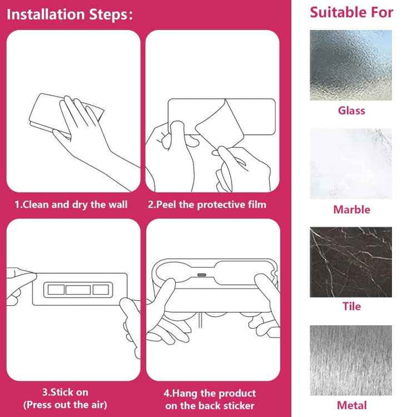 For Dyson Hair Dryer Bracket Storage Rack Wall Mounted Organizer Holders Ordinary Black Nickel