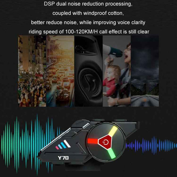 KUQIBAO Motorcycle Helmet Built-in Waterproof Bluetooth Earphone(Hard Microphone)