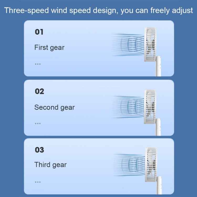 Desktop Portable USB Charging Clip Fan Multifunctional Rotatable Handheld Fan(Gray)