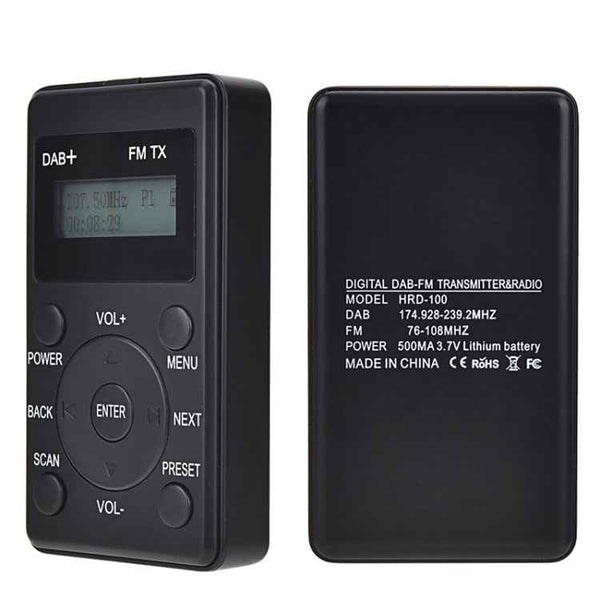 HanRongda HRD-100 Portable Digital Display DAB+ / DAB / FM Radio(Black)