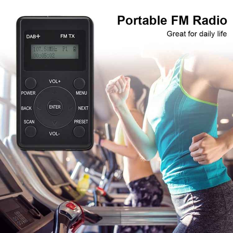 HanRongda HRD-100 Portable Digital Display DAB+ / DAB / FM Radio(Black)