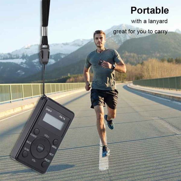 HanRongda HRD-100 Portable Digital Display DAB+ / DAB / FM Radio(Black)