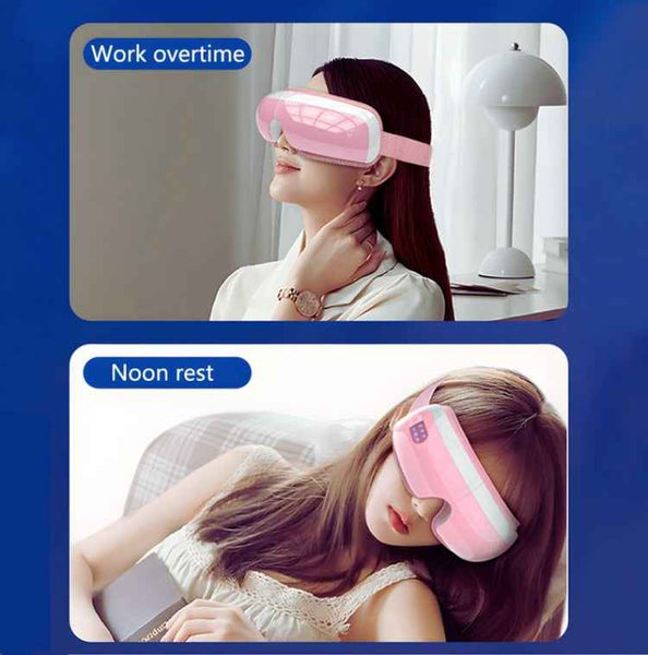 E5 Plus 26 Points Intelligent Eye Massager Adjustable Airbag Hot Compress Eye Protection Device(Pink)