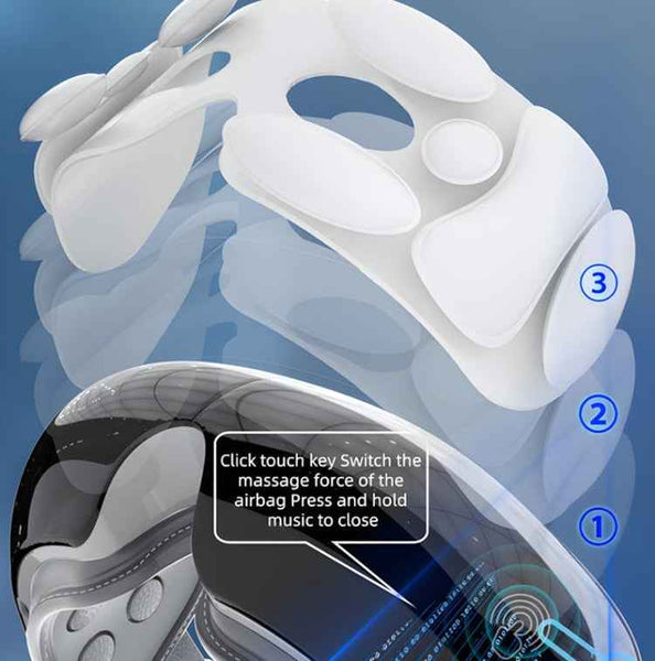 E5 Plus 26 Points Intelligent Eye Massager Adjustable Airbag Hot Compress Eye Protection Device(Pink)