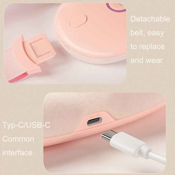 Intelligent Palace Warming Belt Three-speed Temperature Control Palace Belt(Pink)
