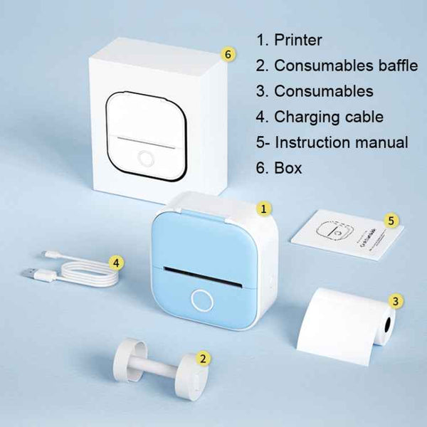 Phomemo T02 Standard Error Mini Pocket Small Portable Bluetooth Phone Photo Label Thermal Printer(Green)