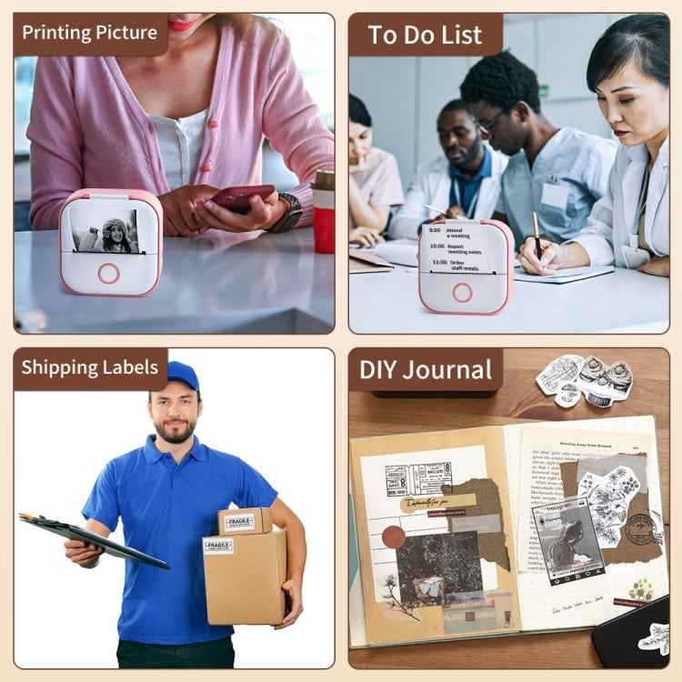 Phomemo T02 Standard Error Mini Pocket Small Portable Bluetooth Phone Photo Label Thermal Printer(Green)