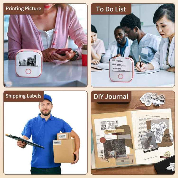 Phomemo T02 Standard Error Mini Pocket Small Portable Bluetooth Phone Photo Label Thermal Printer(Green)