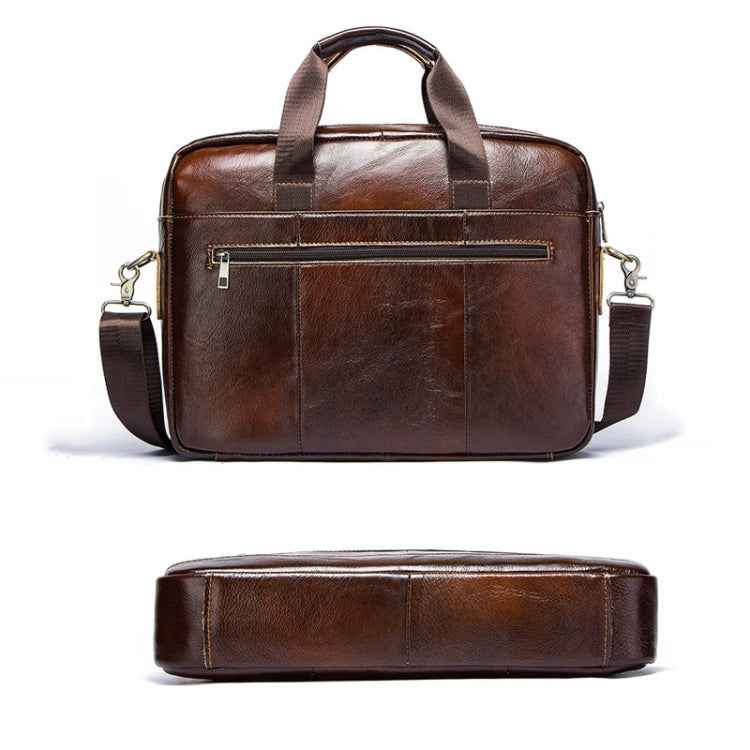 HUMERPAUL Men Leather Meter Bag Retro Messenger Bag Handbag Shoulder Bag(Brown)