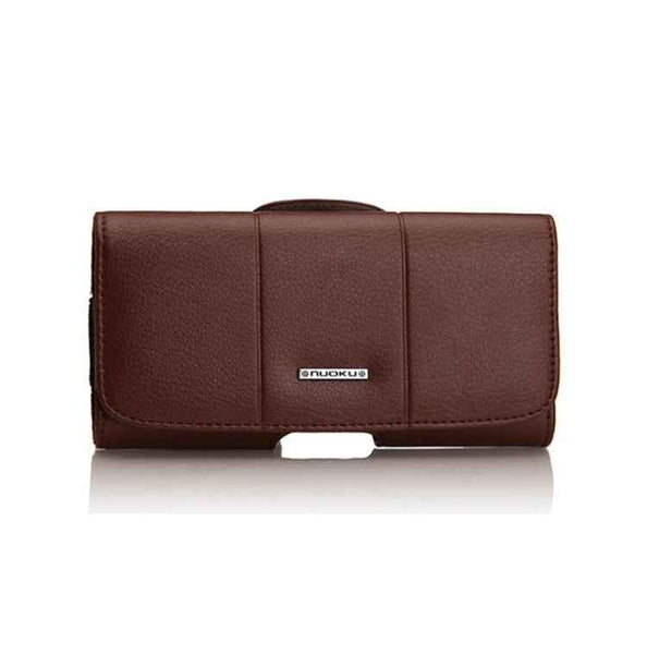 Nuoku Magnetic Flaps Leather Belt Case For Smart Phones
