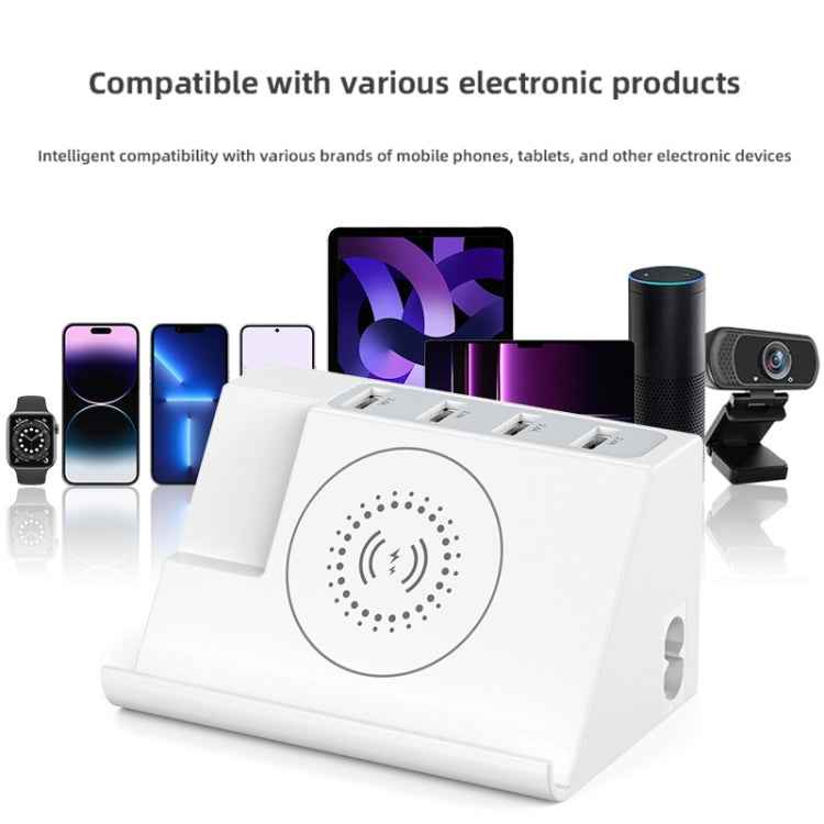 PD 20W +QC 3.0 Wireless Charging+6 Ports Multi-function Charger(EU Plug)