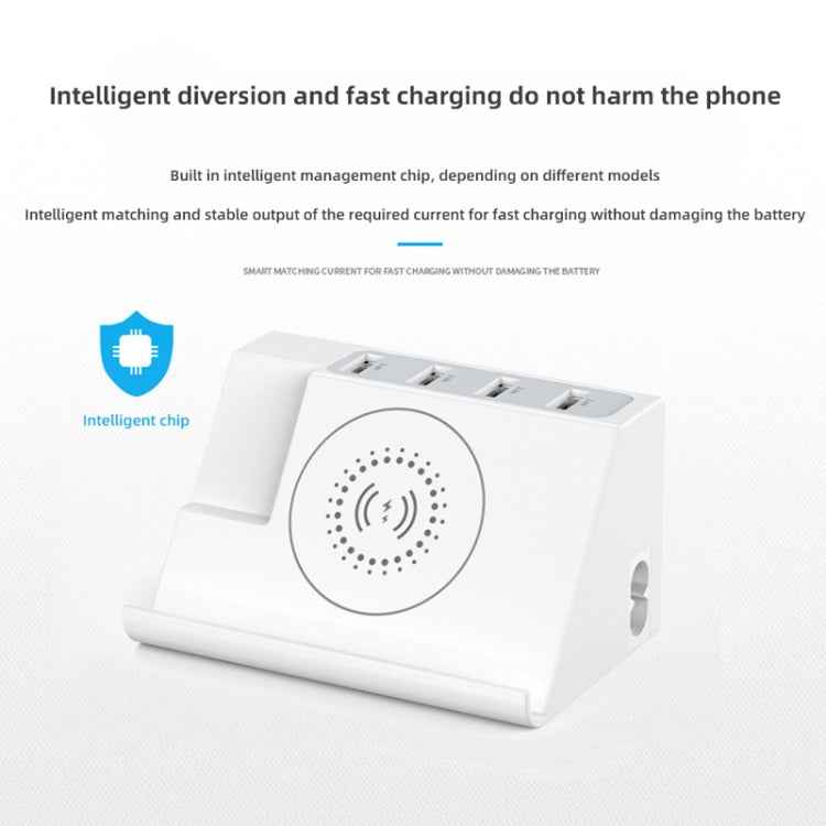 PD 20W +QC 3.0 Wireless Charging+6 Ports Multi-function Charger(EU Plug)