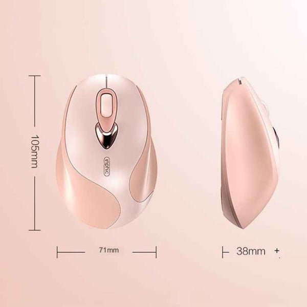 Inphic M8 Wireless Mouse Charging Quiet Office Home 2.4G USB Mouse, M8 (Milk Tea)