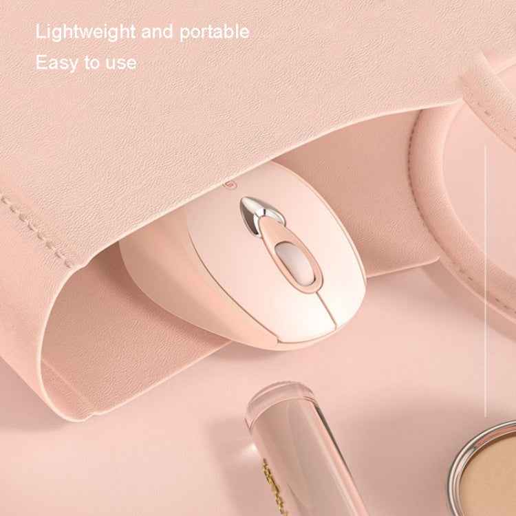 Inphic M8 Wireless Mouse Charging Quiet Office Home 2.4G USB Mouse, M8 (Milk Tea)