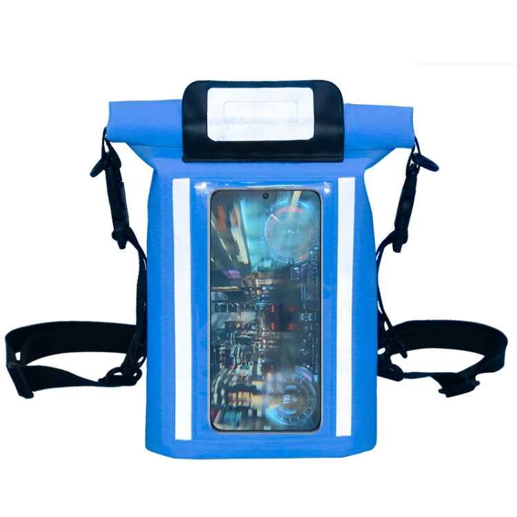 Swimming Touch Screen Mobile Phone Waterproof Bag Bicycle Waterproof Front Beam Bag(Blue)