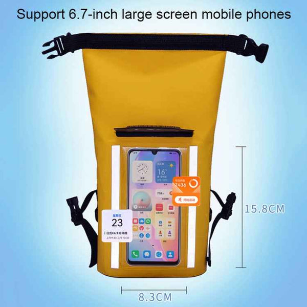 Swimming Touch Screen Mobile Phone Waterproof Bag Bicycle Waterproof Front Beam Bag(Blue)