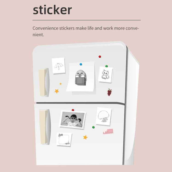 X6 200DPI Student Homework Printer Bluetooth Inkless Pocket Printer White 5 Printer Papers+5 Stickers + 3 Color Papers