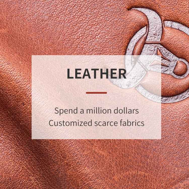 Bull Captain Men Wallet First-layer Cowhide Coin Clip RFID Retro Vertical ID Holder(Coffee)