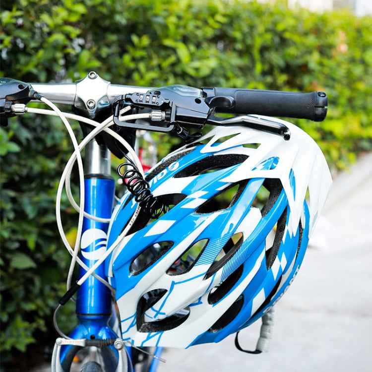 Universal Safety Code Wire Rope Helmet Lock for Motorcycles Bicycles, Black+Storage Bag