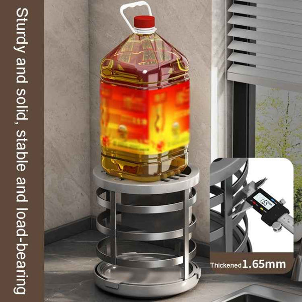 Home Thicken Knife Organizer Chopstick Cylinder Kitchen Drainage Countertop Shelf, Specification: Rotary (Black)