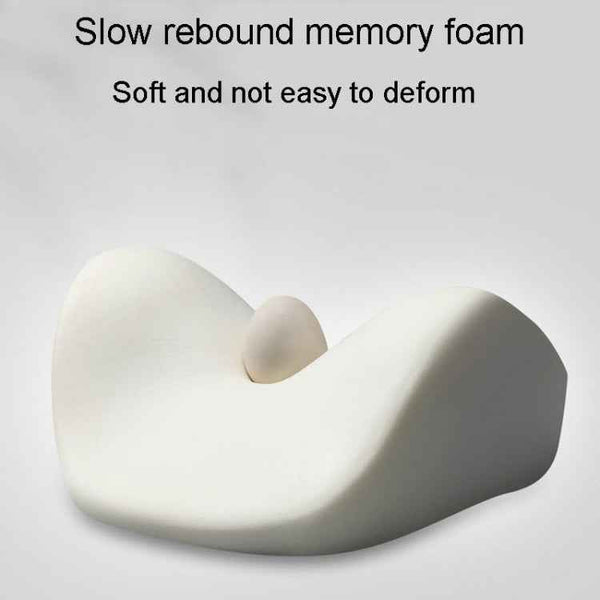 Automotive Memory Foam Backrest Headrest Car And Home Soft Cushion Lumbar Pillow Backrest, Style: Lumbar Cushion Black