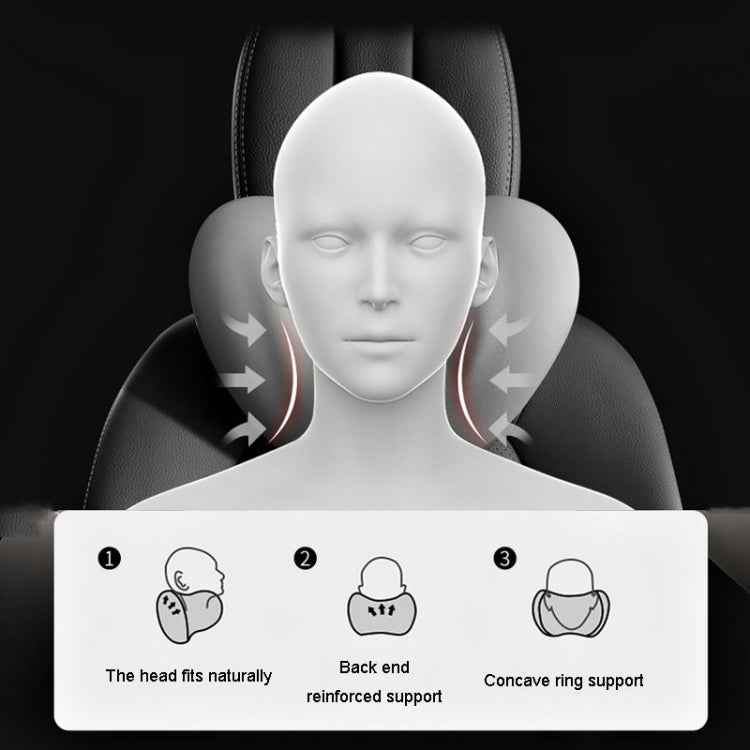 Automotive Memory Foam Backrest Headrest Car And Home Soft Cushion Lumbar Pillow Backrest, Style: Lumbar Cushion Black