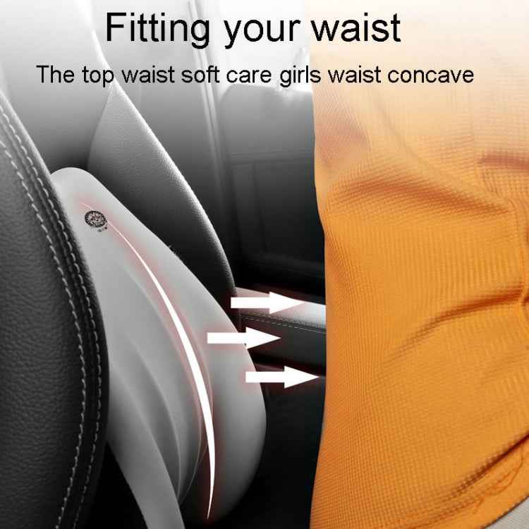 Automotive Memory Foam Backrest Headrest Car And Home Soft Cushion Lumbar Pillow Backrest, Style: Lumbar Cushion Black