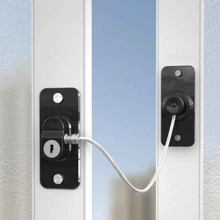 Multifunctional Children Window Safety Lock With Key Refrigerator Cabinet Lock Dual Purpose Limator(White)