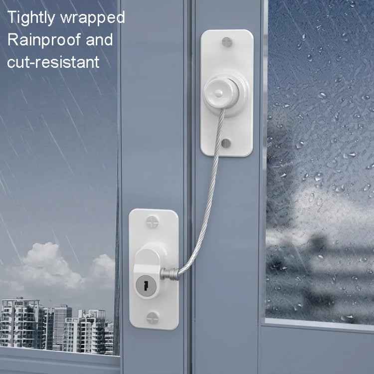 Multifunctional Children Window Safety Lock With Key Refrigerator Cabinet Lock Dual Purpose Limator(White)