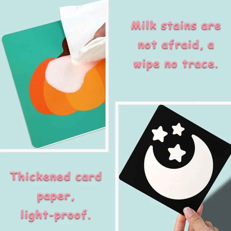 20pcs /Book Baby Early Learning Card Children Eye Care Visual Stimulation Card, Style: 3-order Color