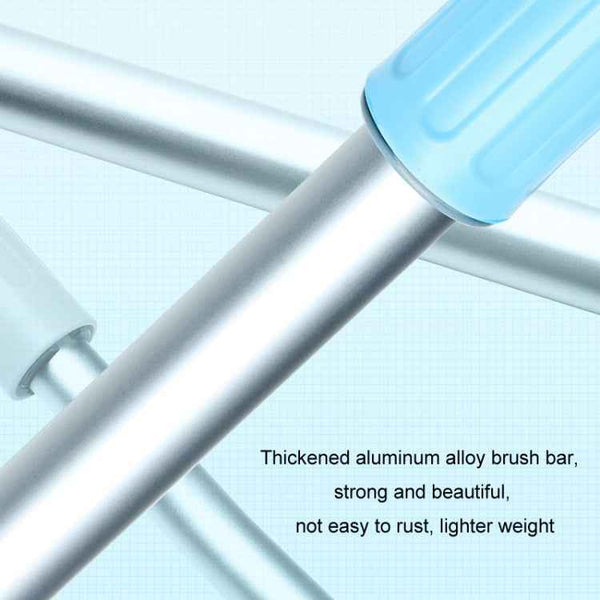 Car Chenille Curved Handle Telescopic Car Wash Soft Bristle Mop(Blue)