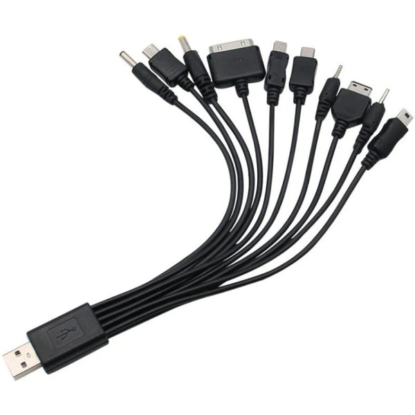 10 In 1 Multifunction USB Charging Cable For IPhone / PSP / Camera / Nokia / HTC / LG / Samsung