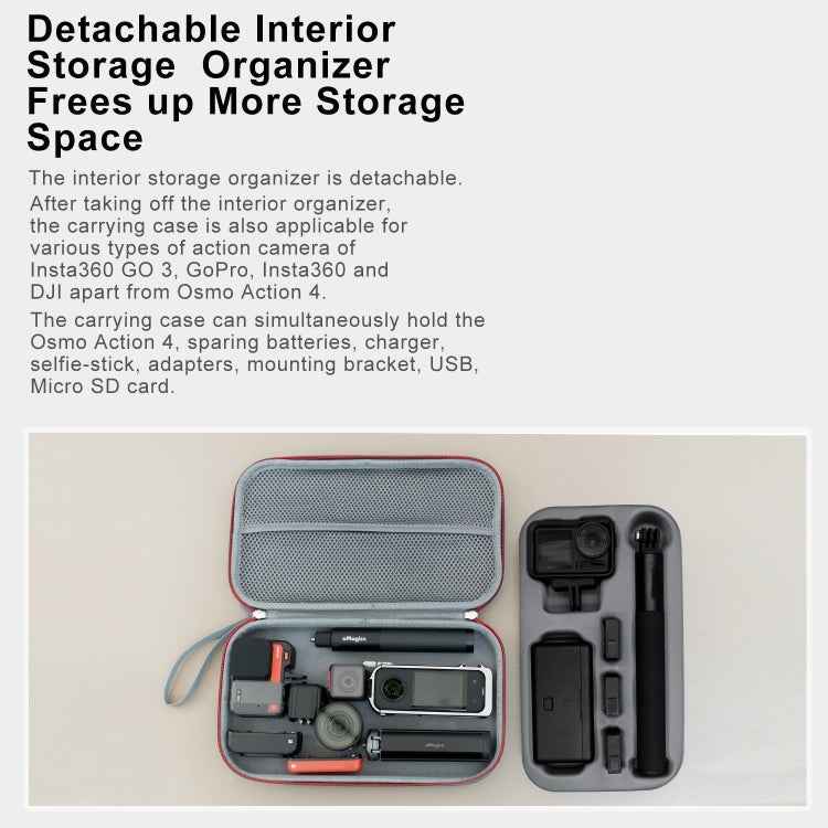 For DJI Osmo Action 4 aMagisn Medium Storage Pack Protection Movement Camera Accessories, For DJI Osmo Action 4