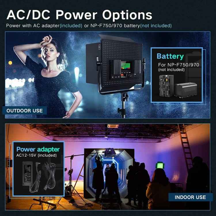 Pixel K80 RGB 45W 2600-10000K 552 LEDs Photography Fill Light Panel Lamp With LCD Display,US Plug Standard Set