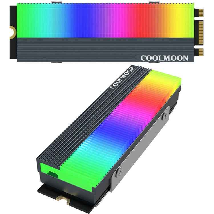 COOLMOON CM-M2A M.2 2280 Solid State Drive Cooler 5V ARGB Hard Drive Heatsink, CM-M2A