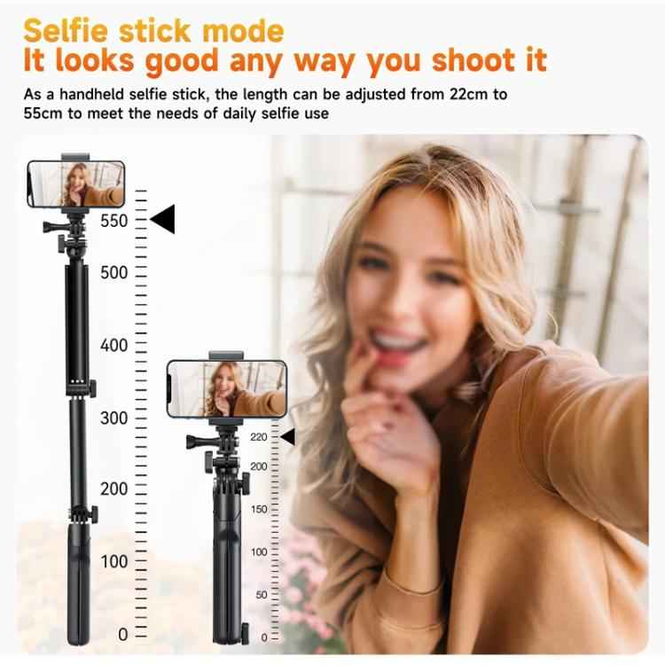 TELESIN Tri-folding Tripod For Sports Camera Mobile Phone Selfie Stand Desktop Fixed Bracket