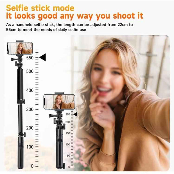 TELESIN Tri-folding Tripod For Sports Camera Mobile Phone Selfie Stand Desktop Fixed Bracket