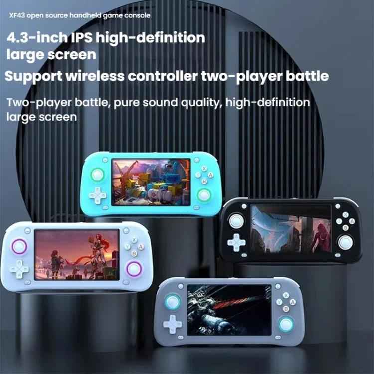 XF43 Retro Handheld Game Console Open Source 4.3 Inch Large Screen Gaming Video Players Console, 64G, 128G