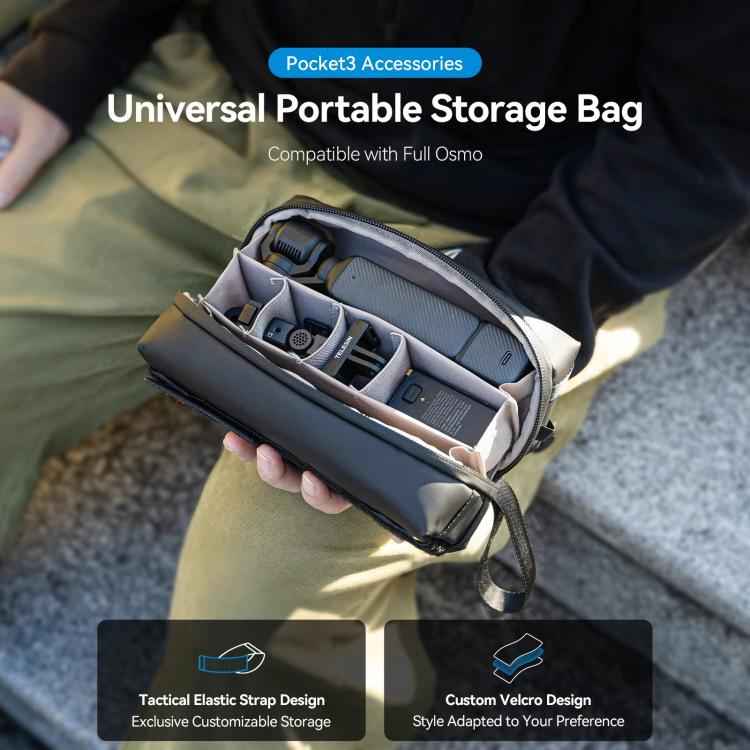 For DJI Osmo Pocket 3 Creator Combo TELESIN Universal Portable Storage Bag Carrying Case