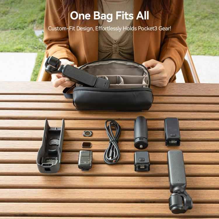 For DJI Osmo Pocket 3 Creator Combo TELESIN Universal Portable Storage Bag Carrying Case