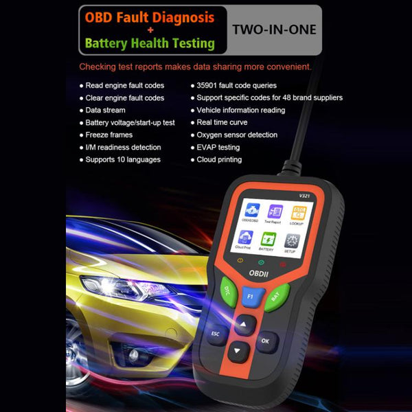 OBD 9-16V Car Battery Fault/Health Tester