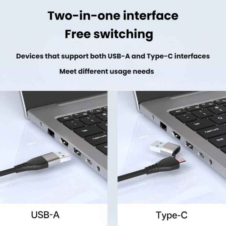 USB3.0+Type-C To Dual HDMI Extender 4K 60HZ Dual Screen Heterodyne HD Video Converter, HD16