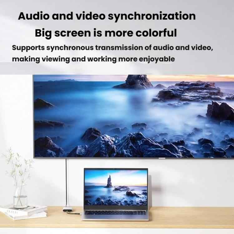 USB3.0+Type-C To Dual HDMI Extender 4K 60HZ Dual Screen Heterodyne HD Video Converter, HD16