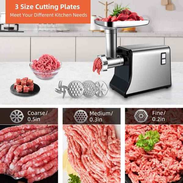 Stainless Steel Electric Meat Grinder Sausage Stuffer Home Use Mincer Machine